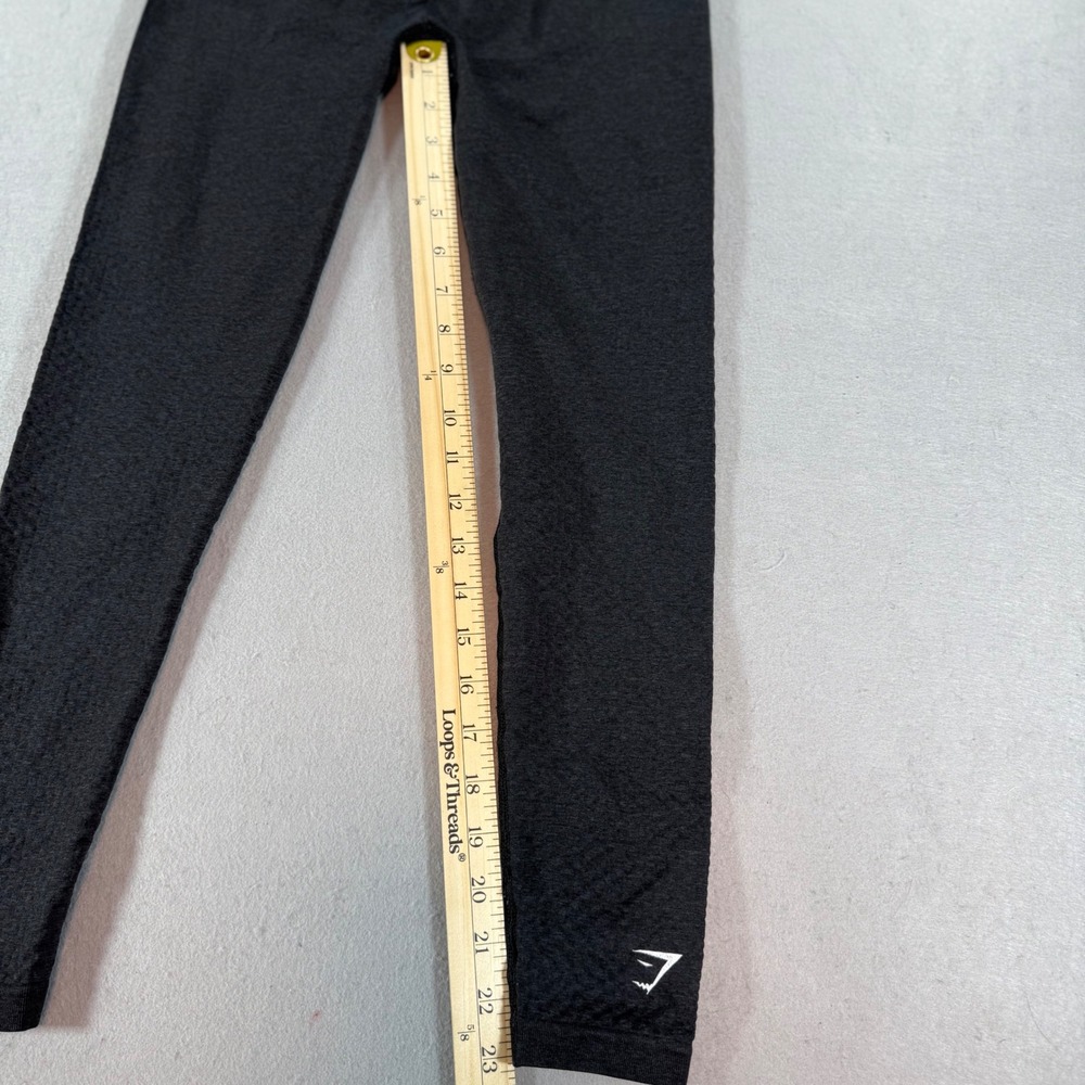 Gymshark Vital Seamless Leggings Womens XS Charcoal Grey Marl High Waisted - Picture 10 of 10